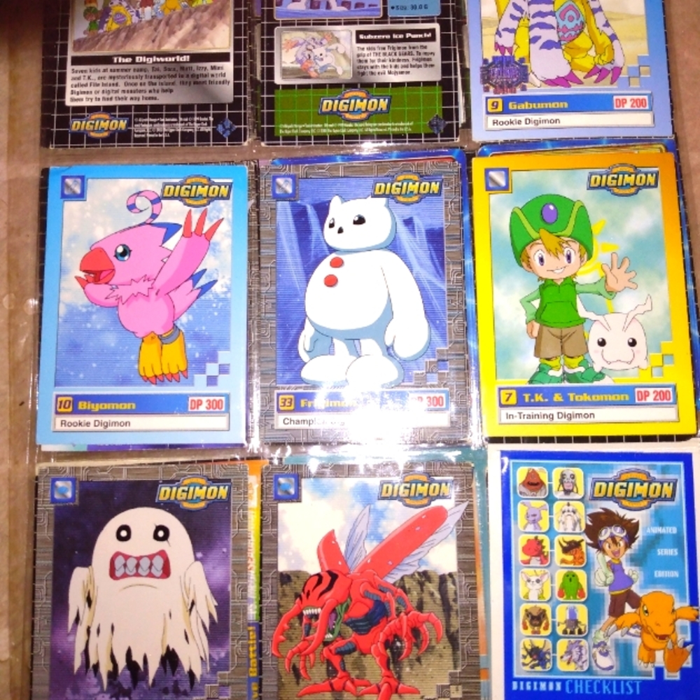 Collectable 1990s Digimon trading cards